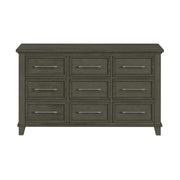 Canterbury 9-Drawer Dresser in Grey