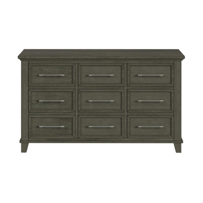 Canterbury 9-Drawer Dresser in Grey