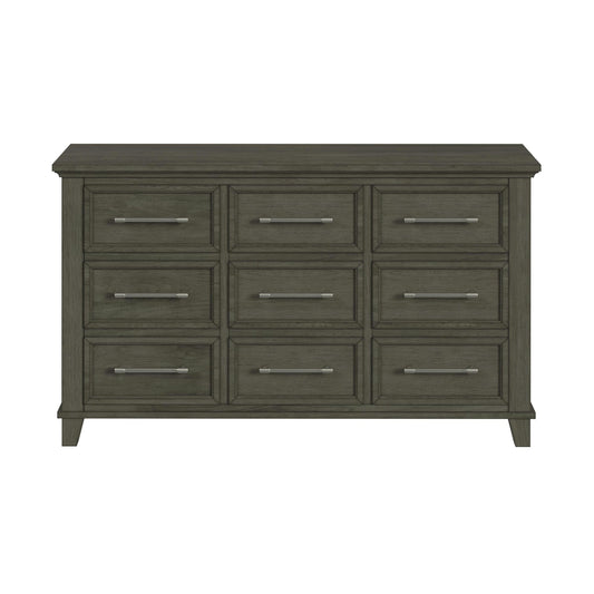Canterbury 9-Drawer Dresser in Grey