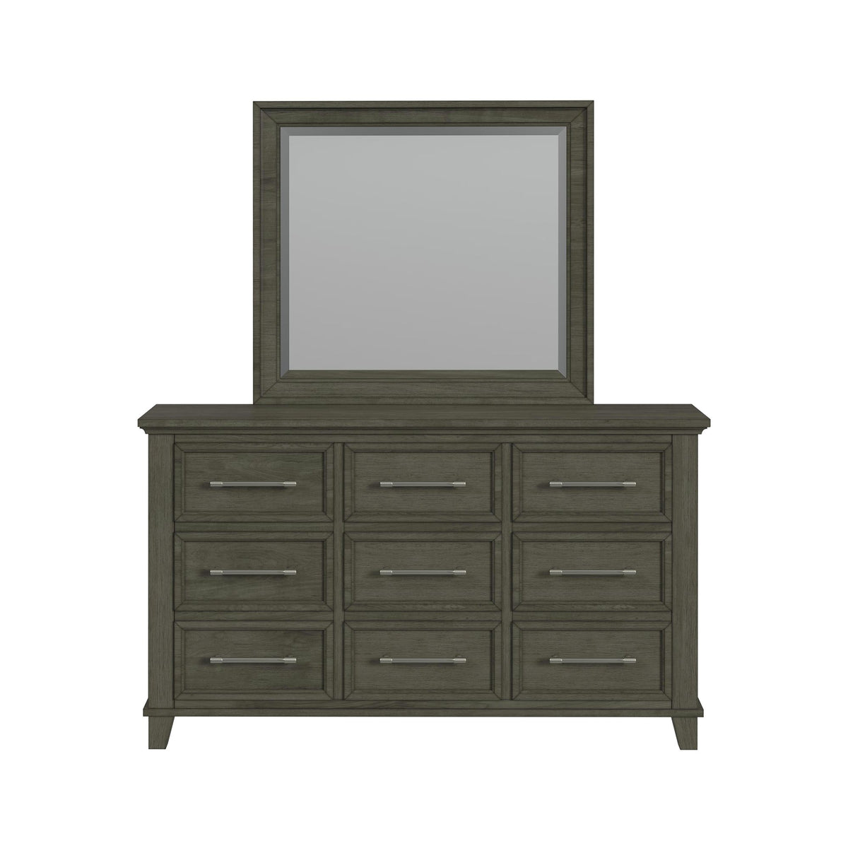 Canterbury Dresser And Mirror Set In Grey