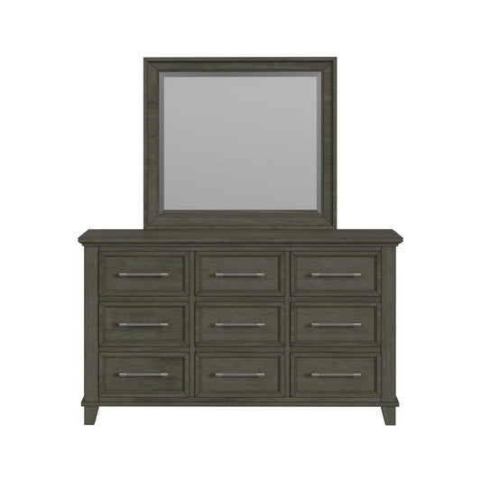 Canterbury Dresser and Mirror Set in Grey