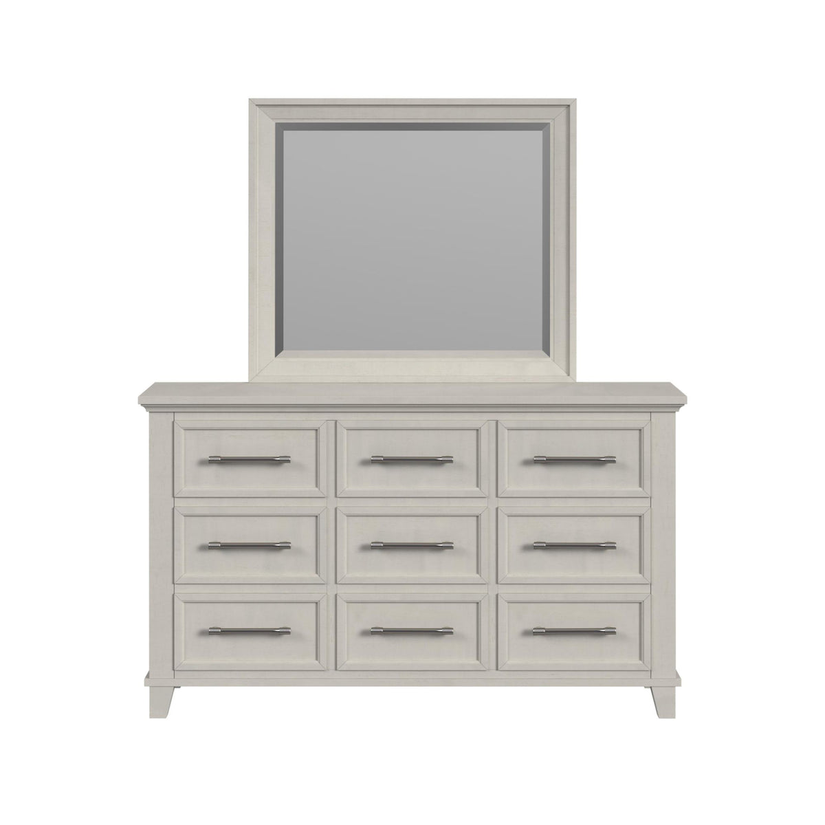 Canterbury Dresser And Mirror Set In Ivory