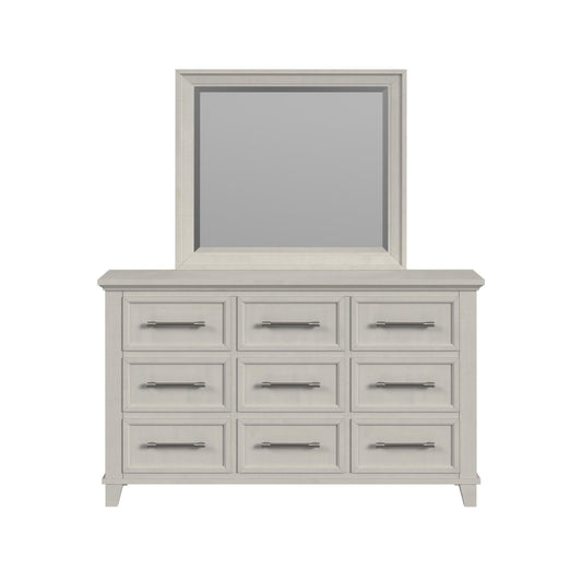 Canterbury Dresser and Mirror Set in Ivory