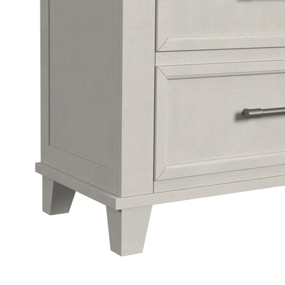 Canterbury Queen Storage 4PC Bedroom Set with 2 Nightstands & Dresser in Ivory