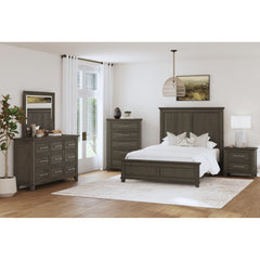 Canterbury Full Panel Bed in Grey