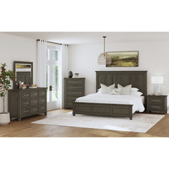 Canterbury Queen Panel 5PC Bedroom Set in Grey