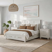 Canterbury Queen Storage 3PC Bedroom Set with 2 Nightstands in Ivory