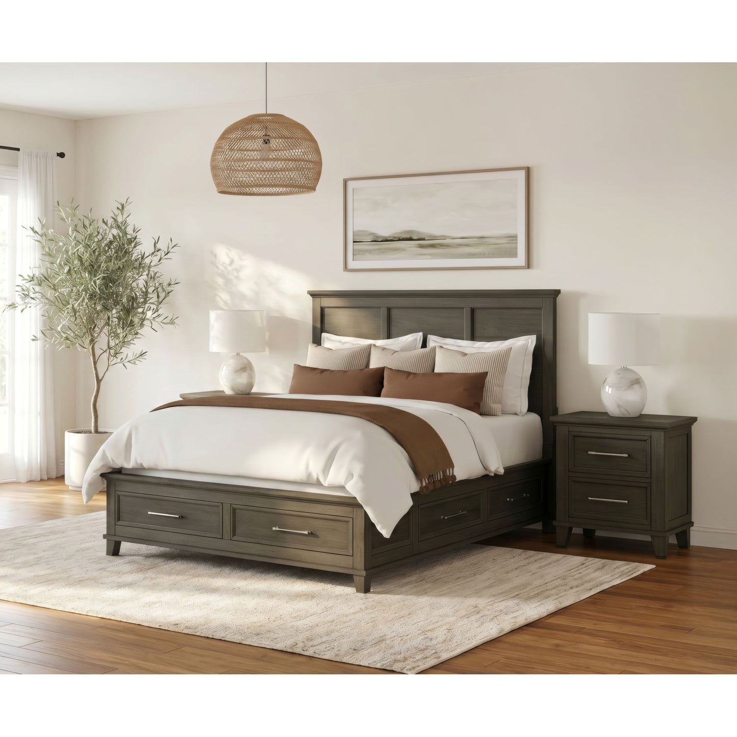 Canterbury Queen 3PC Bedroom Set with 2 Nightstands