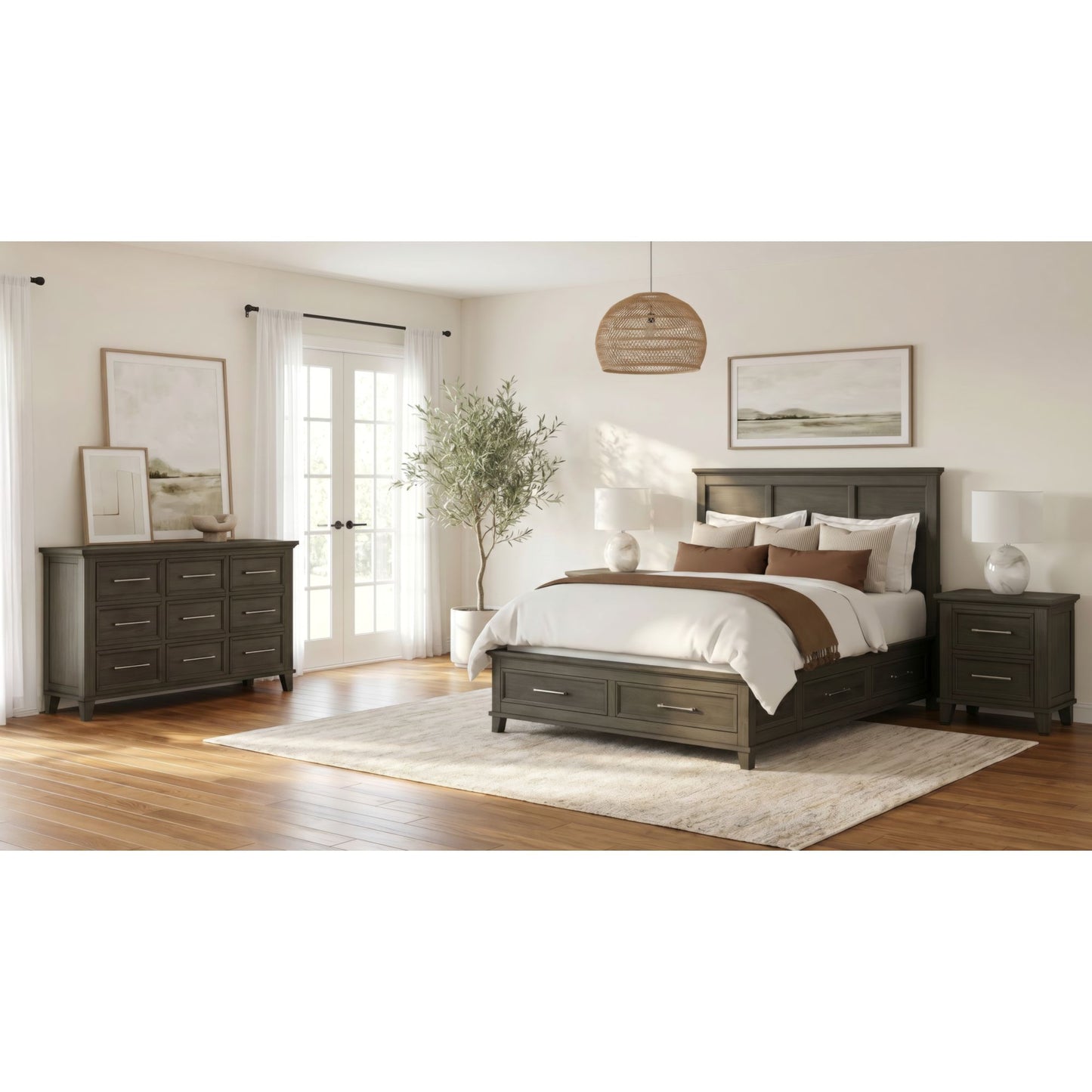 Canterbury 4PC Bedroom Set with Dresser & 2 Nightstands