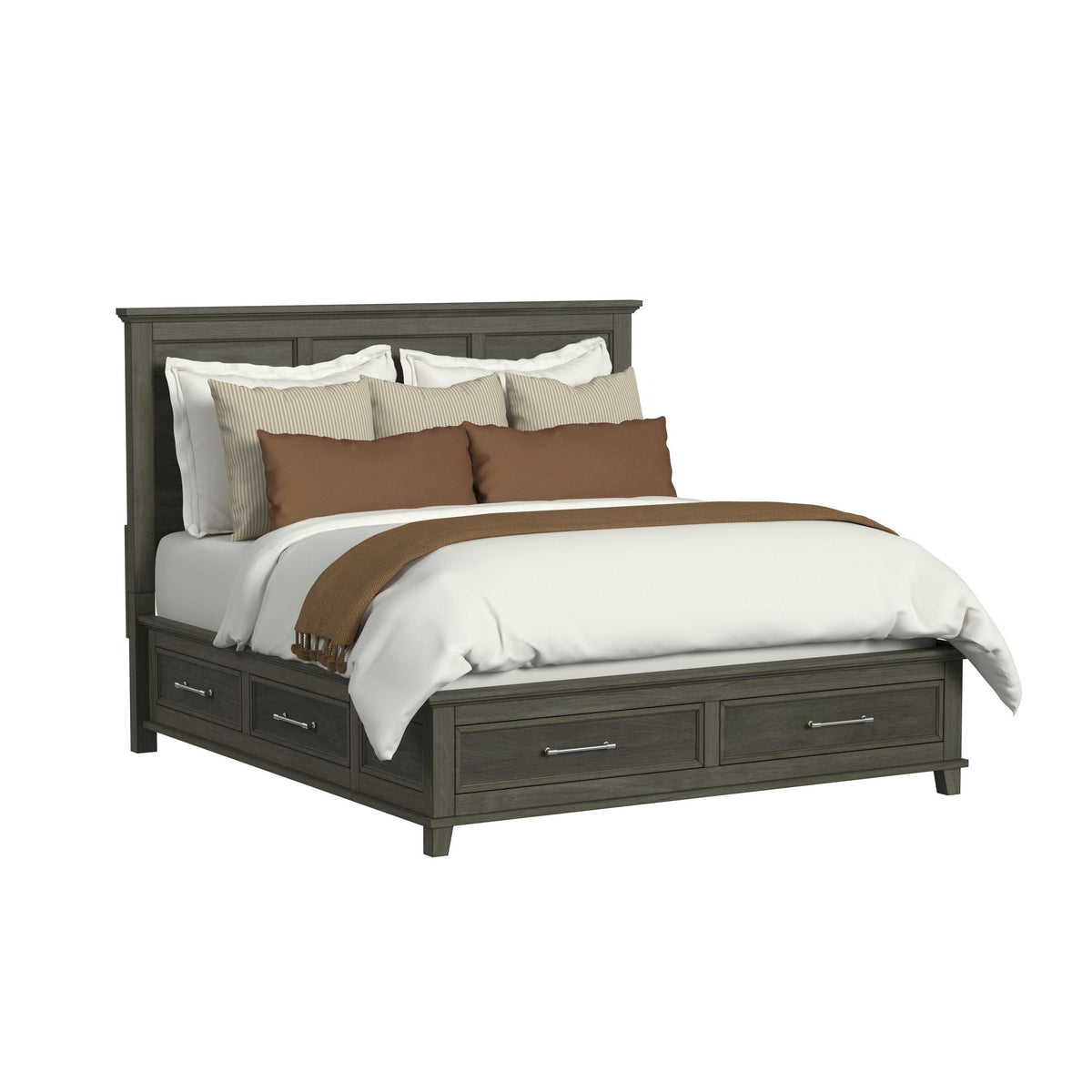 Canterbury King Storage Bed In Grey