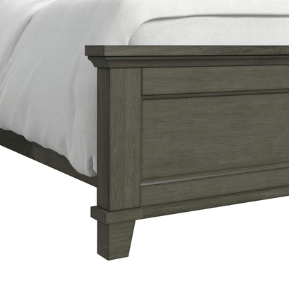 Canterbury Queen 4PC Bedroom Set with 2 Nightstands & Chest in Grey