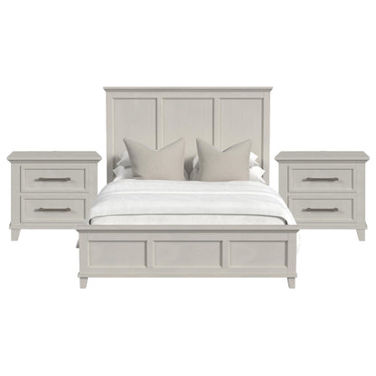 Canterbury Queen 3PC Bedroom Set with 2 Nightstands in Ivory