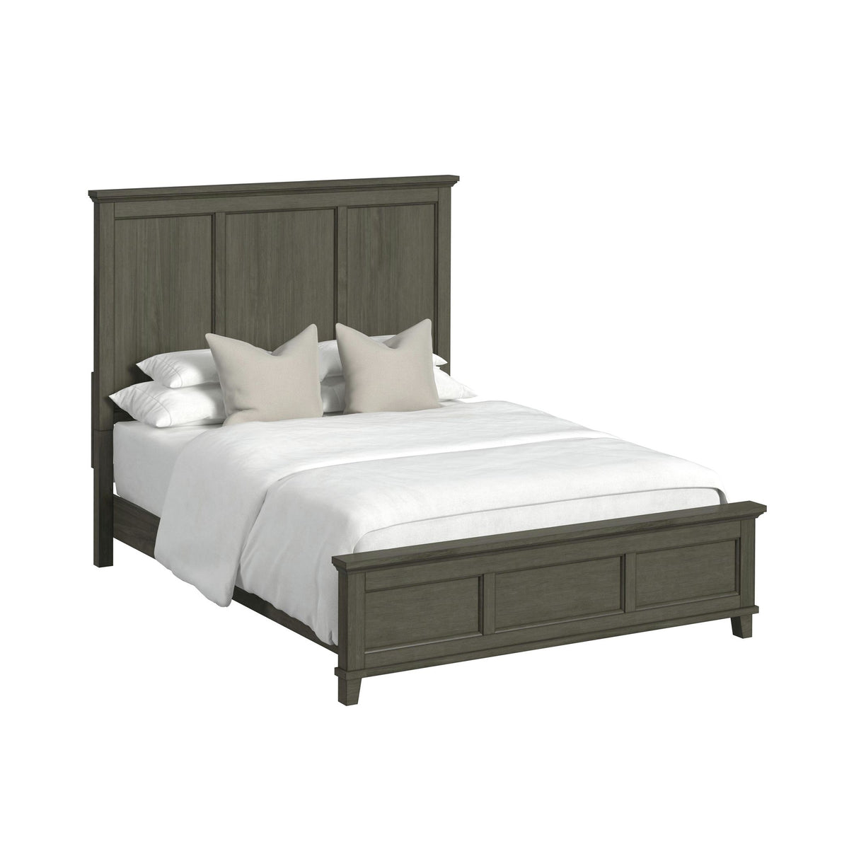 Canterbury Queen 5PC Bedroom Set with 2 Nightstands, Dresser & Chest in Grey