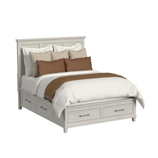 Canterbury Queen Storage 5PC Bedroom Set in Ivory