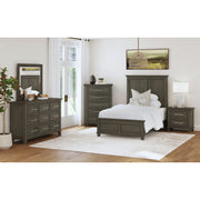 Canterbury Twin Panel Bed in Grey