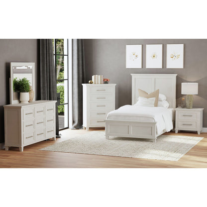 Canterbury Twin Panel 5PC Bedroom Set in Ivory