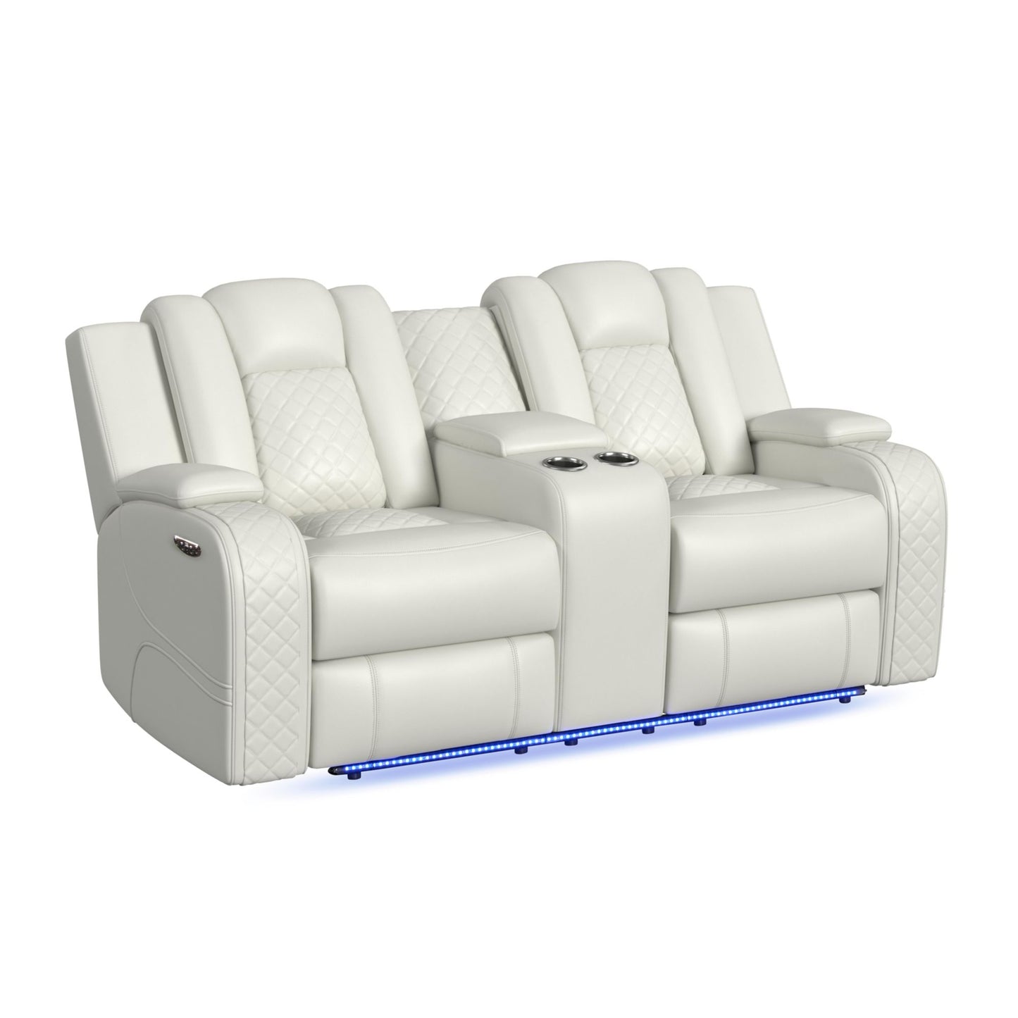 Carlo 2PC Living Room Set in Pebble Oyster-Sofa & Loveseat
