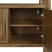 Carmela Rectangular Counter Table with White Marble Top in Brown