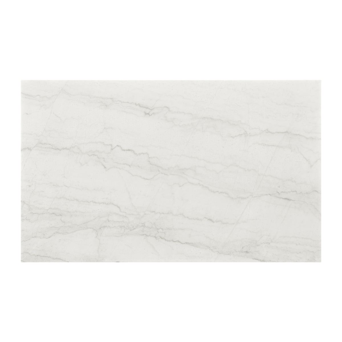 Carmela Rectangular Counter Table with White Marble Top in Brown