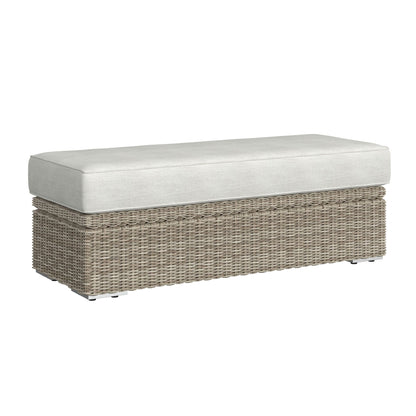 Carmona Ottoman - Natural and Olefin Beige