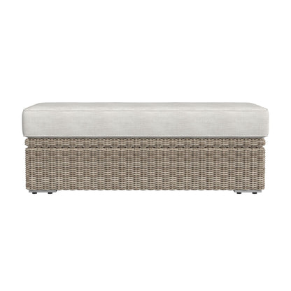 Carmona Ottoman - Natural and Olefin Beige