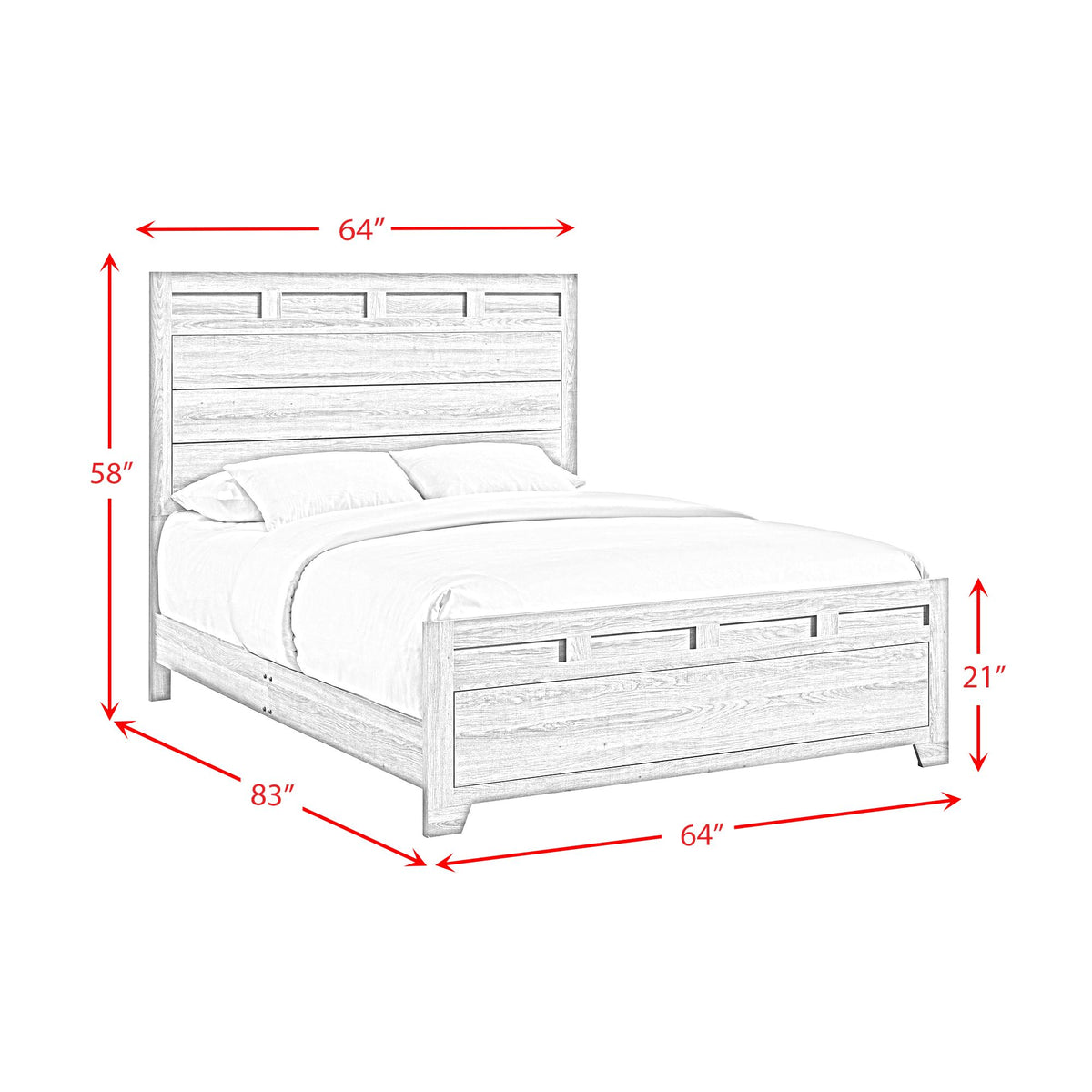 Caro Queen Bed in Natural