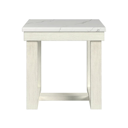 Catilin End Table in Brushed White