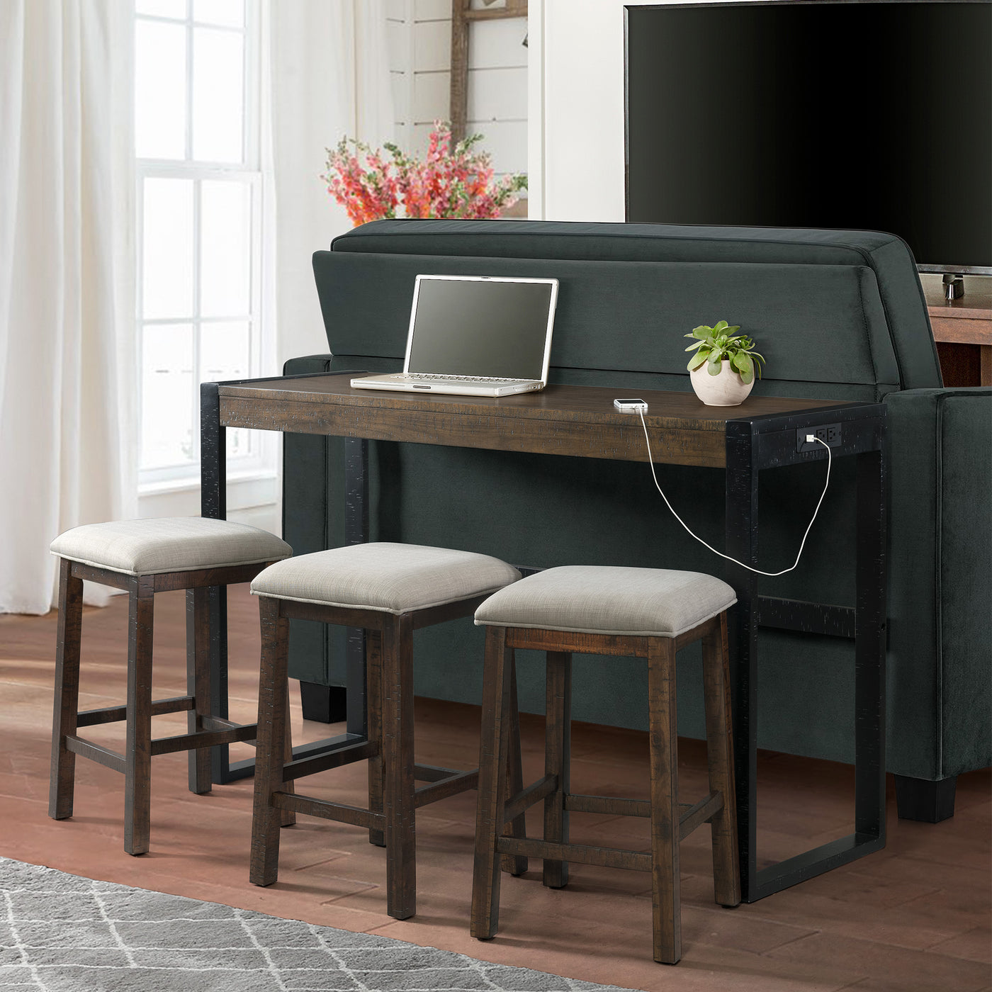 Caesar Occasional Bar Table Single Pack (Table + Three Stools)