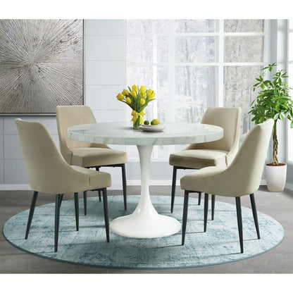Celeste Round Dining Table in White