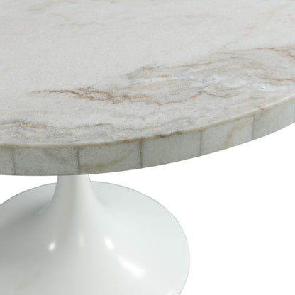 Celeste Round Dining Table in White