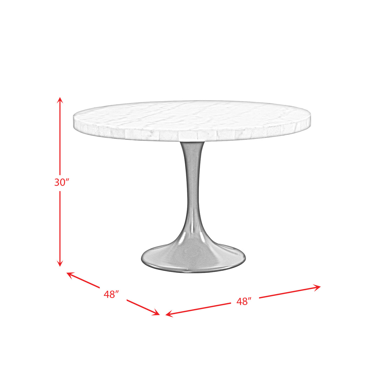 Celeste Round Dining Table in White