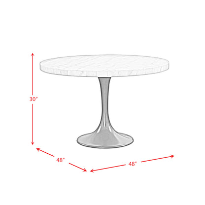 Celeste Round Dining Table in White