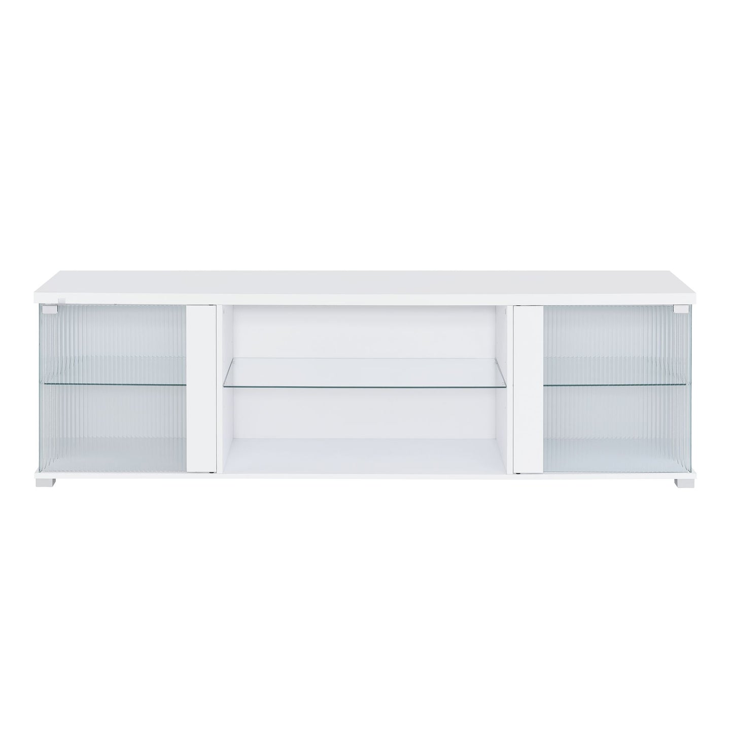 Chandra 70" TV Stand with LED in Glossy White
