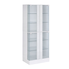 Chandra Entertainment Unit with LED in Glossy White