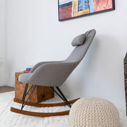 Silla mecedora moderna de mediados de siglo Chloe para sala de estar y dormitorio