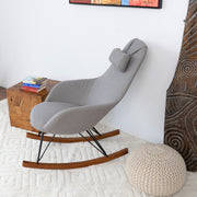 Silla mecedora moderna de mediados de siglo Chloe para sala de estar y dormitorio