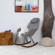 Silla mecedora moderna de mediados de siglo Chloe para sala de estar y dormitorio