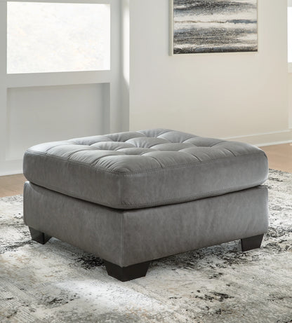 Clairette Court 2PC Sectional with Chaise & Oversized Ottoman Set