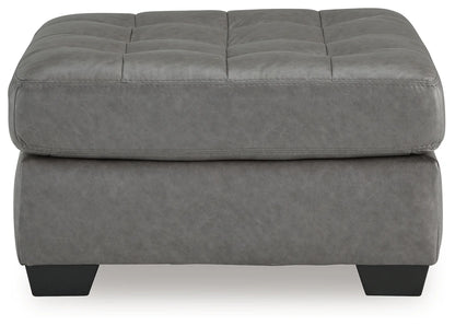 Clairette Court 2PC Sectional with Chaise & Oversized Ottoman Set