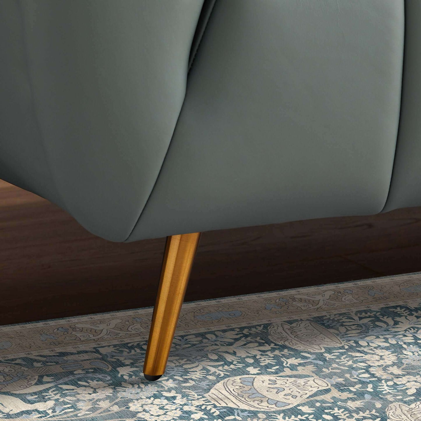 Sofá capitoné canal de cuero italiano auténtico LaMattina