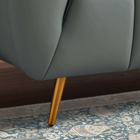 Sofá capitoné canal de cuero italiano auténtico LaMattina