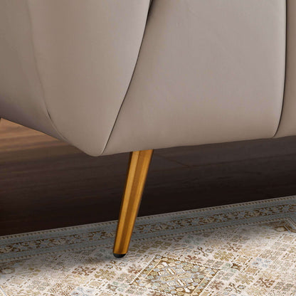 Sofá capitoné LaMattina de cuero italiano auténtico gris