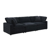 Cloud 9 Modular 3PC Living Room Set in Zaftag Ebony