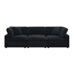 Cloud 9 Modular 3PC Living Room Set in Zaftag Ebony