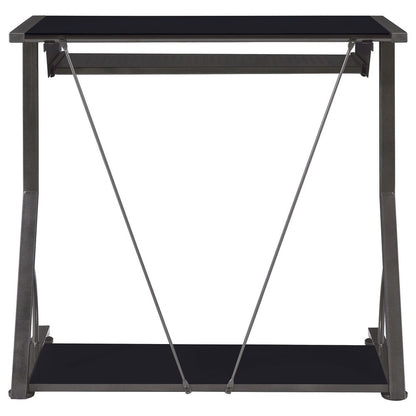 Silla de escritorio ajustable y tapizada Dione para oficina en casa, color negro