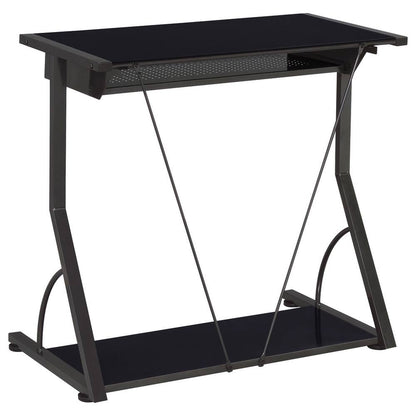 Silla de escritorio ajustable y tapizada Dione para oficina en casa, color negro