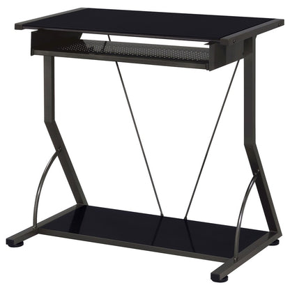 Silla de escritorio ajustable y tapizada Dione para oficina en casa, color negro