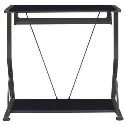 Silla de escritorio ajustable y tapizada Dione para oficina en casa, color negro