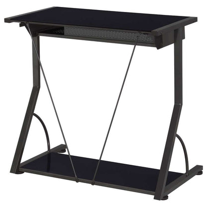 Silla de escritorio ajustable y tapizada Dione para oficina en casa, color negro