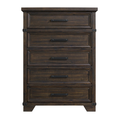 Colorado City 5-Drawer Chest in Charcoal